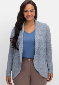 Verschlusslose Strickjacke mit Schalkragen