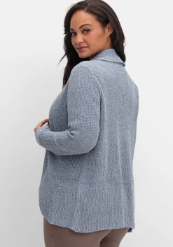 Verschlusslose Strickjacke mit Schalkragen