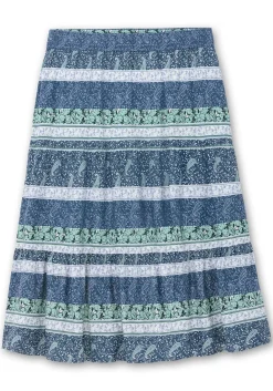 Volantrock mit Paisleydruck, in leichter A-Linie