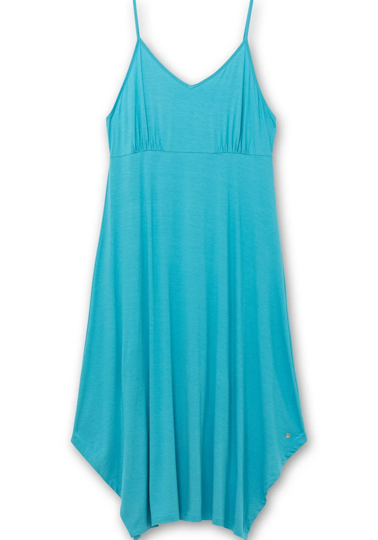 Wadenlanges Jerseykleid in Zipfeloptik