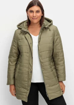 Warm wattierte Steppjacke mit Kapuze
