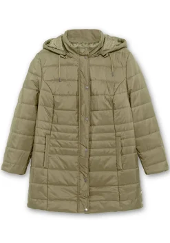 Warm wattierte Steppjacke mit Kapuze