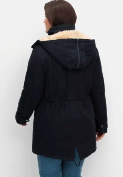 Warm wattierter Parka mit Taillen-Tunnelzug