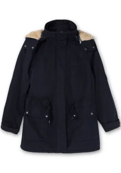 Warm wattierter Parka mit Taillen-Tunnelzug