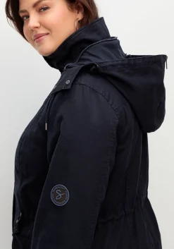 Warm wattierter Parka mit Taillen-Tunnelzug