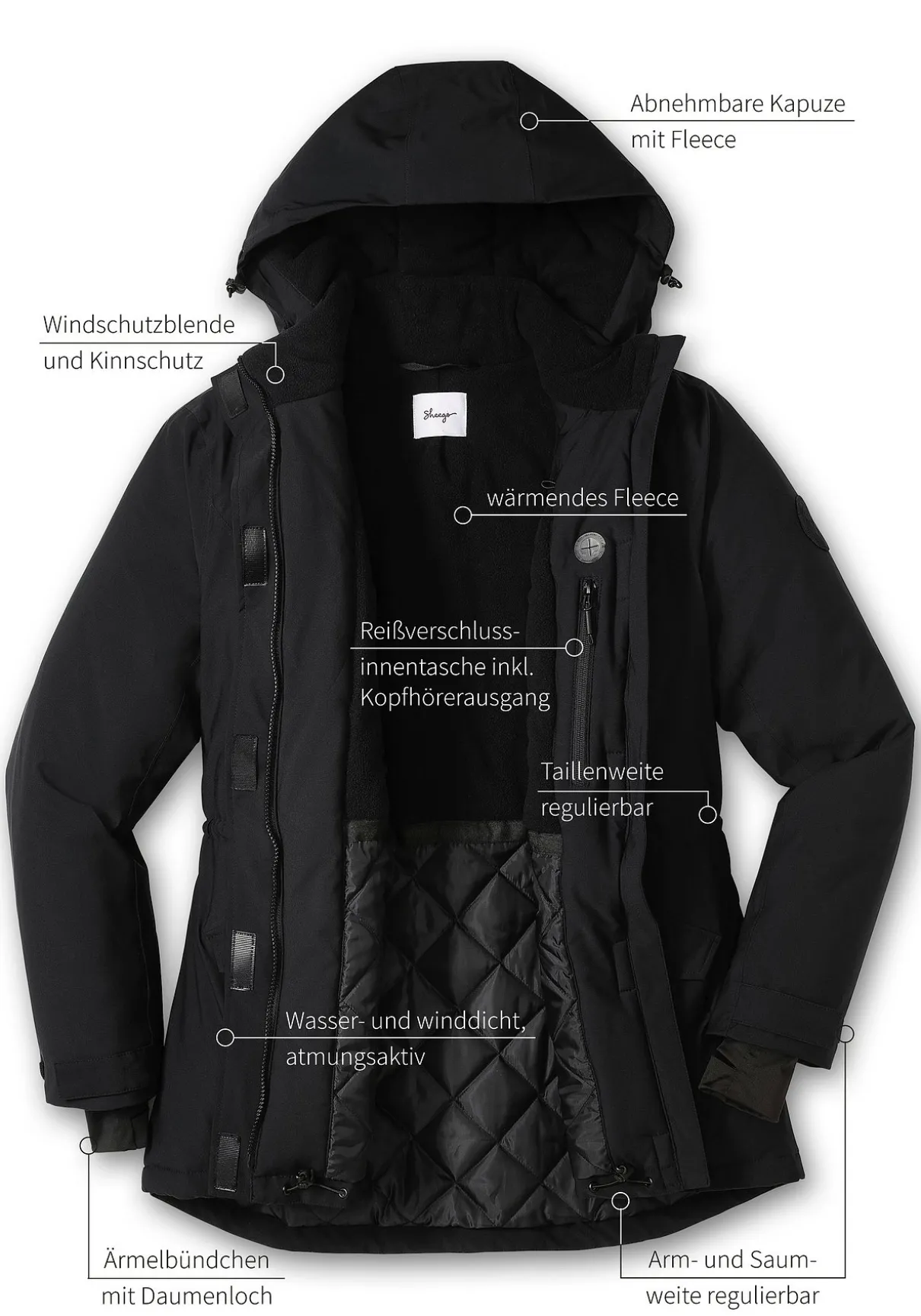 Wasser- und winddichte Outdoorjacke