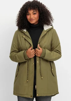 Wattierte Jacke im Parka-Stil mit kuscheliger Kapuze