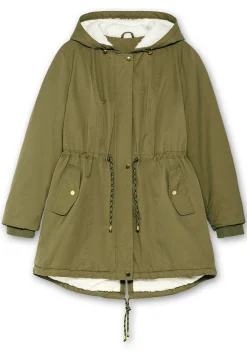 Wattierte Jacke im Parka-Stil mit kuscheliger Kapuze