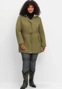 Wattierte Jacke im Parka-Stil mit kuscheliger Kapuze