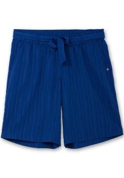 Weite Bermudas in Struktur-Qualität, mit Schlupfbund
