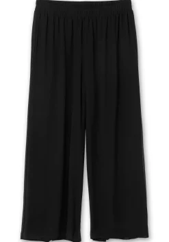 Weite Chiffonhose im Lagenlook, gefüttert