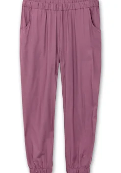 Weite, fließende Hose mit Bündchen am Saum