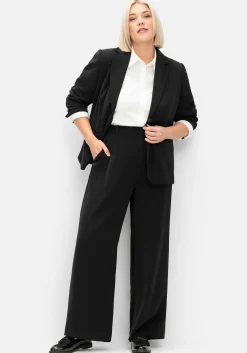 Weite gepflegte Hose mit Teilgummibund