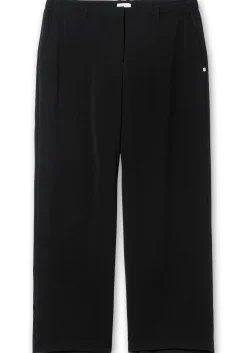 Weite gepflegte Hose mit Teilgummibund