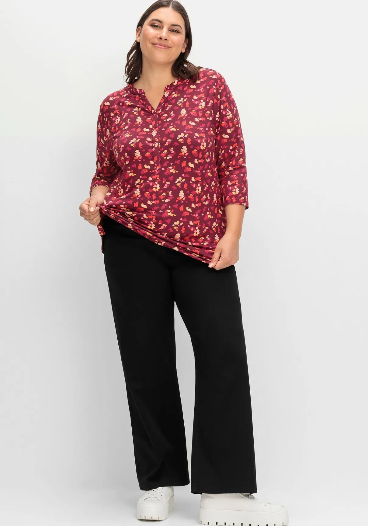 Weite High-Waist-Hose im Curvy-Schnitt ANNE