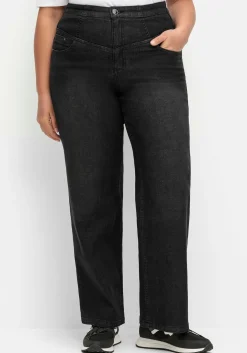 Weite High-Waist-Jeans im Curvy-Schnitt ANNE