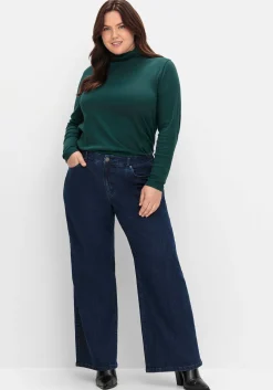 Weite High-Waist-Jeans im Curvy-Schnitt ELLA