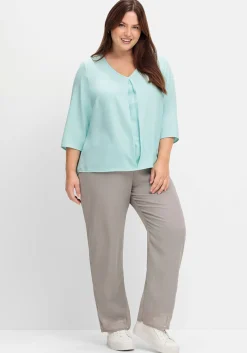 Weite Hose mit elastischem Bund und Innenfutter