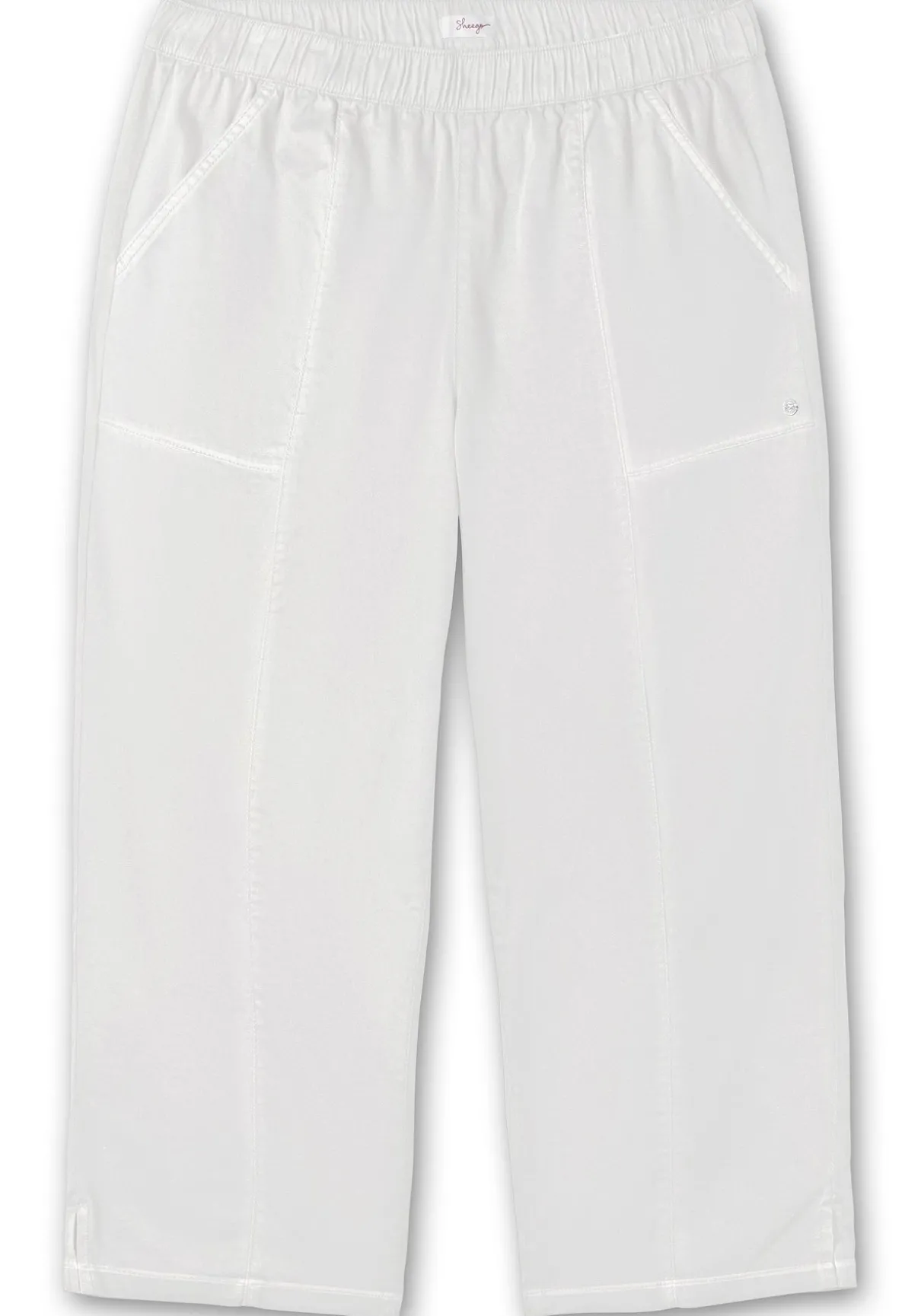 Weite 7/8-Hose mit Gummizugbund