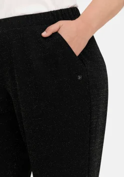 Weite Hose mit Schlupfbund, aus Effektgarn