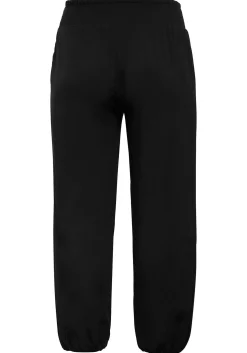 Weite Hose mit Smokbund, aus Viskose