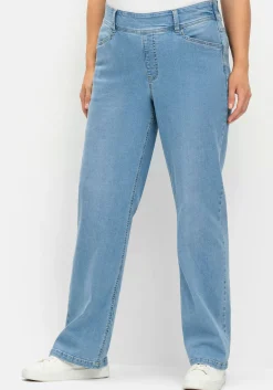 Weite Jeans im Curvy-Schnitt ELLA, mit Teilgummibund
