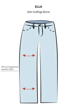Weite Jeans in Curvy-Schnitt ELLA