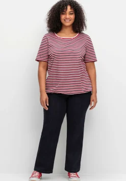 Weite Jeans mit Schlupfbund im Curvy-Schnitt ELLA