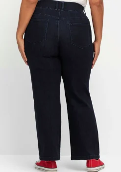 Weite Jeans mit Schlupfbund im Curvy-Schnitt ELLA