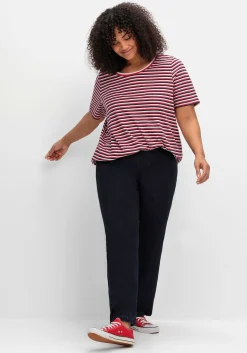 Weite Jeans mit Schlupfbund im Curvy-Schnitt ELLA