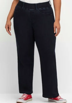 Weite Jeans mit Schlupfbund im Curvy-Schnitt ELLA