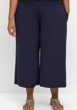 Weite Jerseyhose in 3/4-Länge, mit Smokbund