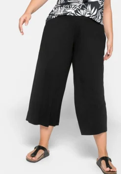 Weite Jerseyhose in 3/4-Länge, mit Smokbund