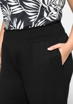 Weite Jerseyhose in 3/4-Länge, mit Smokbund