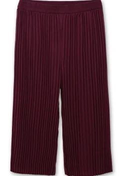 Weite Plisseehose in 7/8-Länge, mit Stretchbund