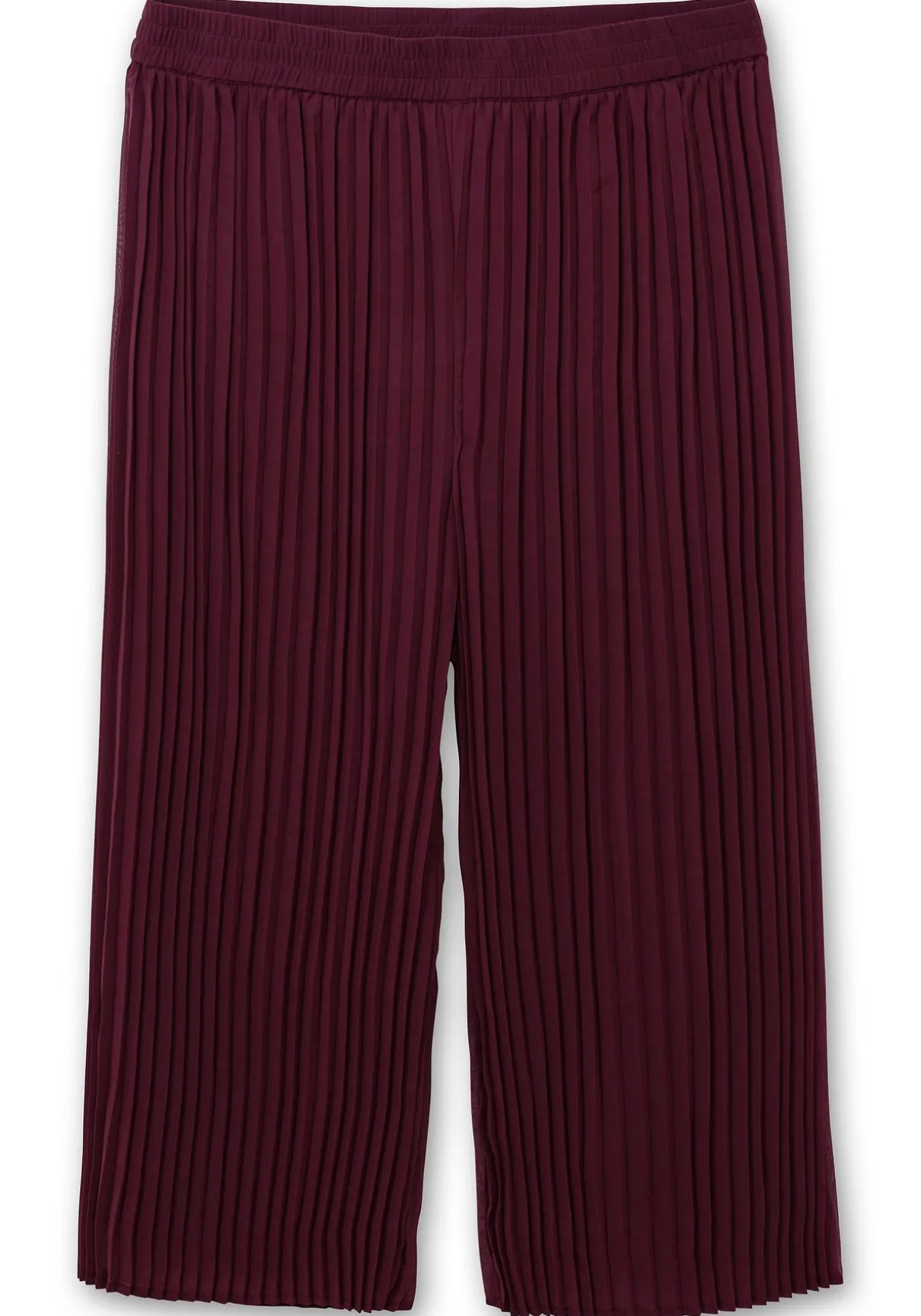 Weite Plisseehose in 7/8-Länge, mit Stretchbund