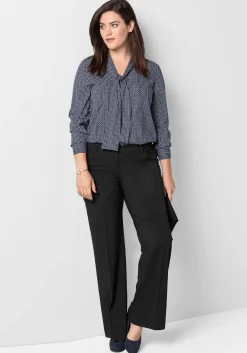 Weite Stretchhose mit Bügelfalte