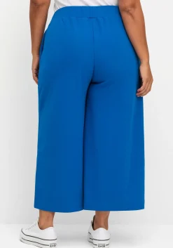 Weite verkürzte Hose mit Schlupfbund