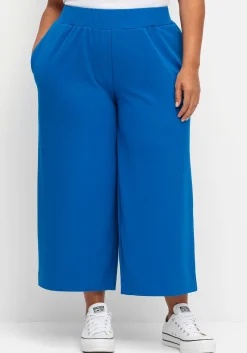 Weite verkürzte Hose mit Schlupfbund