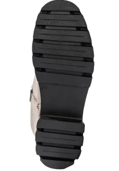 Weitschaft-Lederstiefel mit Stretcheinsatz