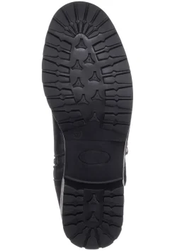 Weitschaftstiefel aus Leder mit Zierband