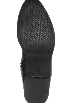 Weitschaftstiefel aus Leder mit drei Zierschnallen