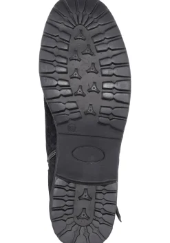 Weitschaftstiefel aus Leder mit Schnallenbändern