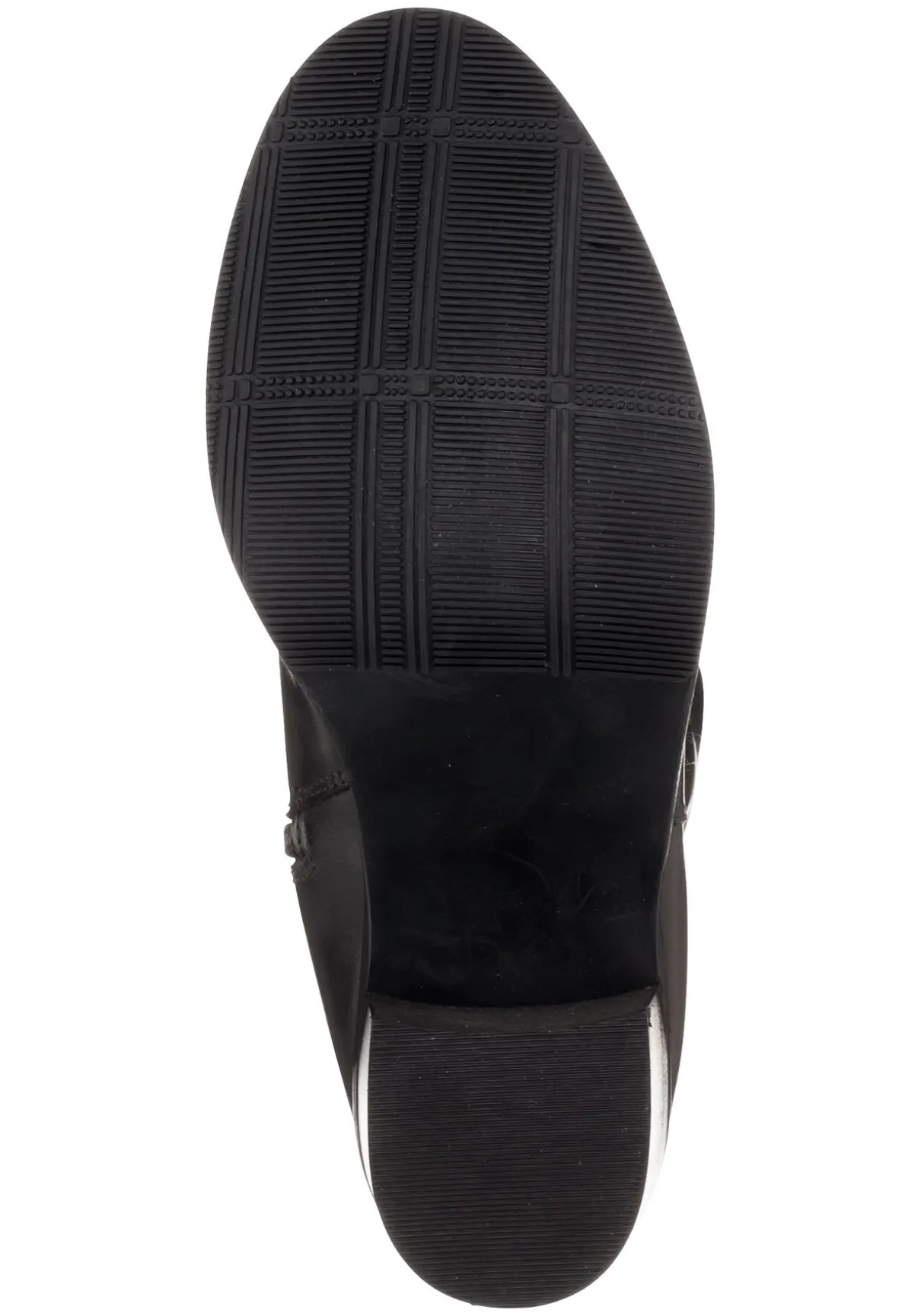 Weitschaftstiefel aus Leder mit Stretch-Einsatz