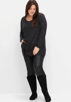 Weitschaftstiefel mit Stretcheinsatz, Velourslederimitat