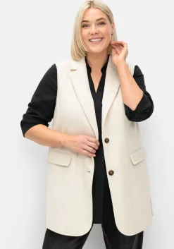 Weste mit Reverskragen, mit Wolle